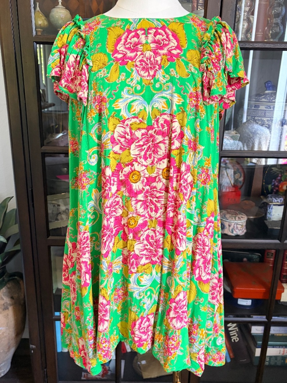 Free People, Mini Floral Ruffle Sleeve Dress, SP